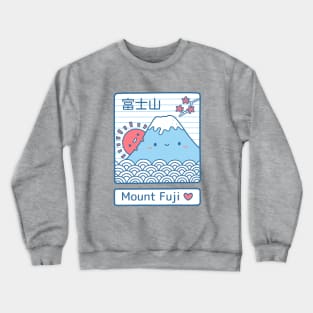 Kawaii Mount Fuji and Sun Crewneck Sweatshirt